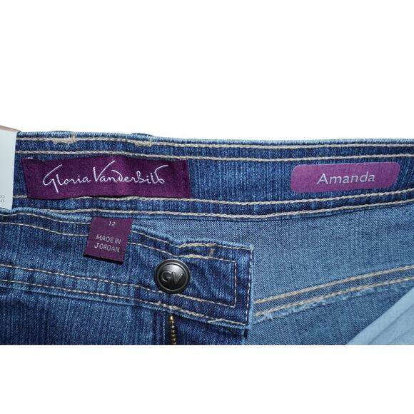 Gloria Vanderbilt Amanda Stretch Classic Fit Jeans - Size 12 - Dark Wash  NWT - Picture 4 of 9